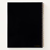 Black Adam Grey en Gold Lightning Graphic Notitieboek (Achterkant)
