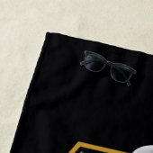 Black Adam Grey en Gold Lightning Graphic Strandlaken (In situ)