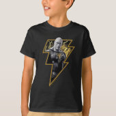 Black Adam Grey en Gold Lightning Graphic T-shirt (Voorkant)