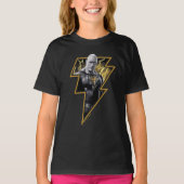 Black Adam Grey en Gold Lightning Graphic T-shirt (Voorkant)