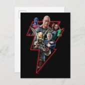 Black Adam Group Lightning Graphic Briefkaart (Voorkant / Achterkant)