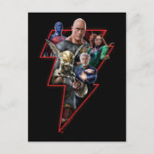 Black Adam Group Lightning Graphic Briefkaart (Voorkant)