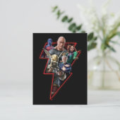Black Adam Group Lightning Graphic Briefkaart (Staand voorkant)
