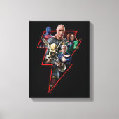 Black Adam Group Lightning Graphic Canvas Afdruk (Voorkant)