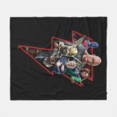 Black Adam Group Lightning Graphic Fleece Deken (Voorkant (Horizontaal))