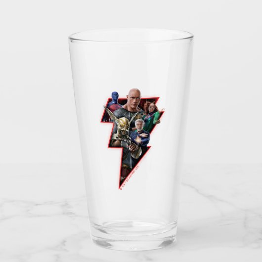 Black Adam Group Lightning Graphic Glas (Voorkant)