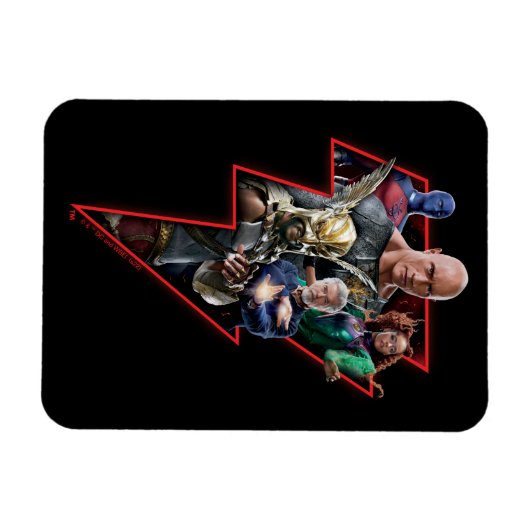 Black Adam Group Lightning Graphic Magneet (Horizontaal)