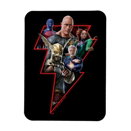 Black Adam Group Lightning Graphic Magneet (Verticaal)
