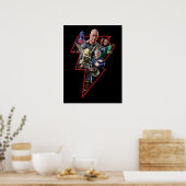 Black Adam Group Lightning Graphic Poster (Keuken)