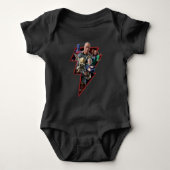 Black Adam Group Lightning Graphic Romper (Voorkant)