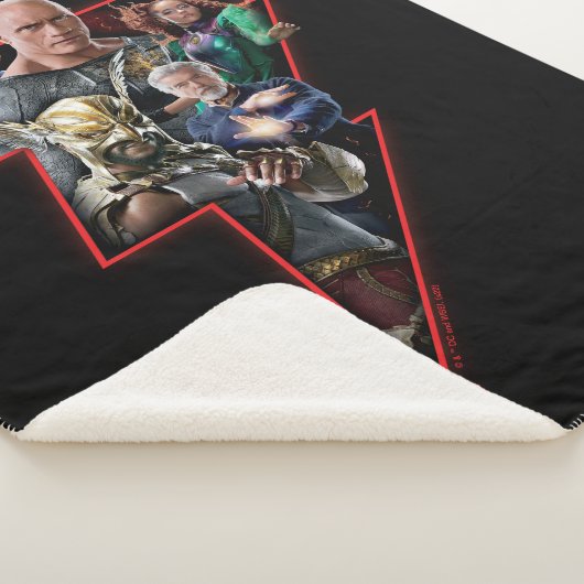 Black Adam Group Lightning Graphic Sherpa Deken (3/4)