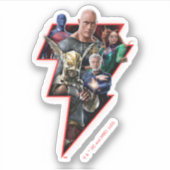 Black Adam Group Lightning Graphic Sticker (Voorkant)