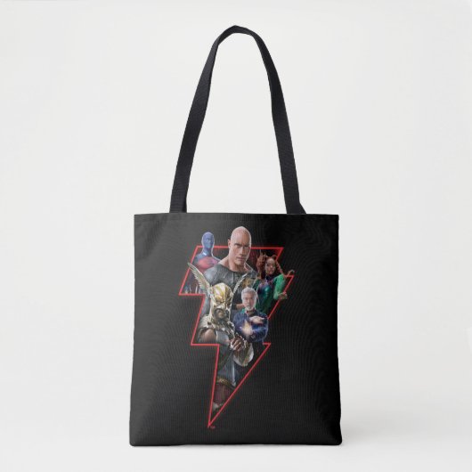 Black Adam Group Lightning Graphic Tote Bag (Voorkant)