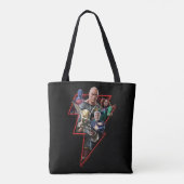 Black Adam Group Lightning Graphic Tote Bag (Achterkant)