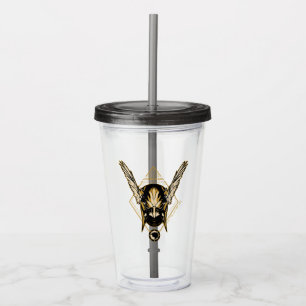 Black Adam Hawkman Helmet Graphic Acryl Drinkbeker
