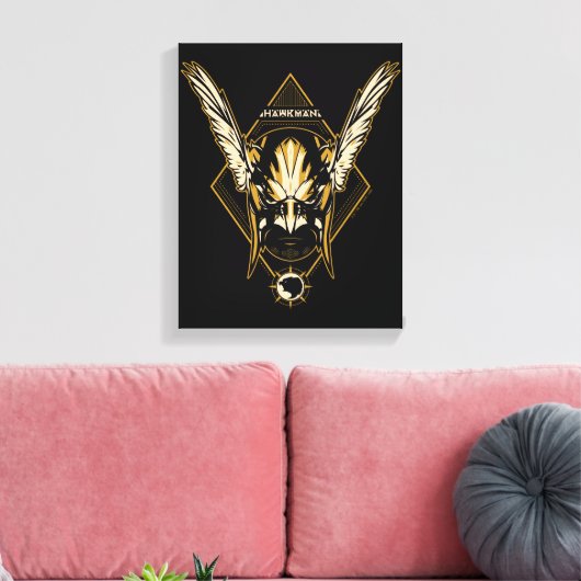 Black Adam | Hawkman Helmet Graphic Canvas Afdruk (Insitu (Woonkamer))