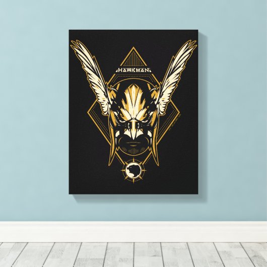 Black Adam | Hawkman Helmet Graphic Canvas Afdruk (Insitu (Houten vloer))