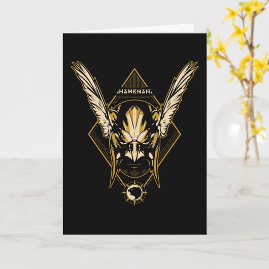 Black Adam | Hawkman Helmet Graphic Kaart (Gele Bloem)