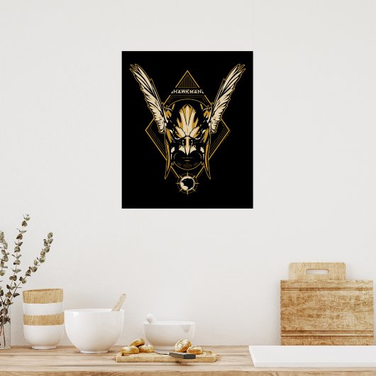 Black Adam Hawkman Helmet Graphic Poster (Keuken)