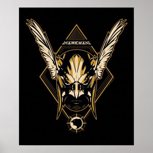 Black Adam Hawkman Helmet Graphic Poster (Voorkant)