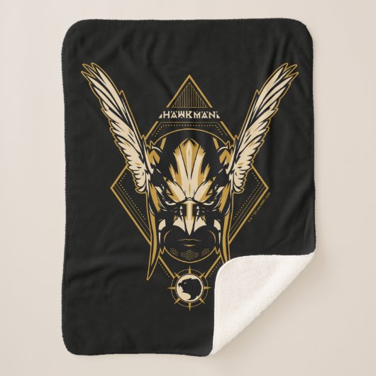 Black Adam | Hawkman Helmet Graphic Sherpa Deken (Voorkant)