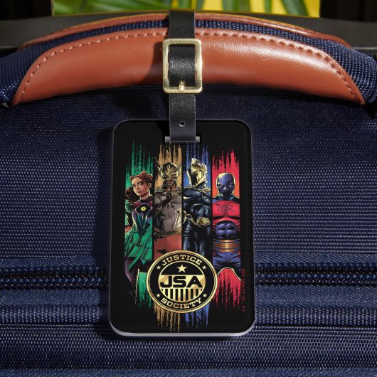 Black Adam Justice Society Heroes In Stripes Bagagelabel (Voorkant Insitu 2)