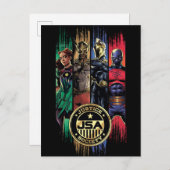 Black Adam Justice Society Heroes In Stripes Briefkaart (Voorkant / Achterkant)