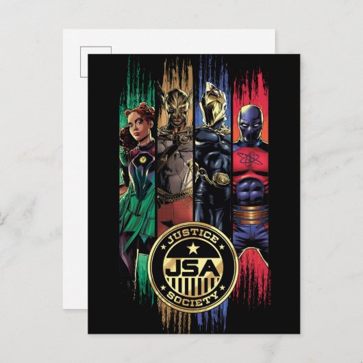 Black Adam Justice Society Heroes In Stripes Briefkaart (Voorkant / Achterkant)