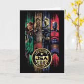 Black Adam Justice Society Heroes In Stripes Kaart (Gele Bloem)