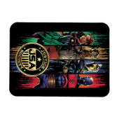 Black Adam Justice Society Heroes in Stripes Magneet (Horizontaal)