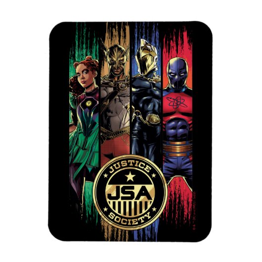 Black Adam Justice Society Heroes in Stripes Magneet (Verticaal)