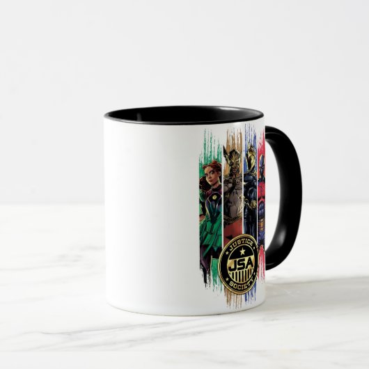 Black Adam Justice Society Heroes In Stripes Mok (Voorkant rechts)