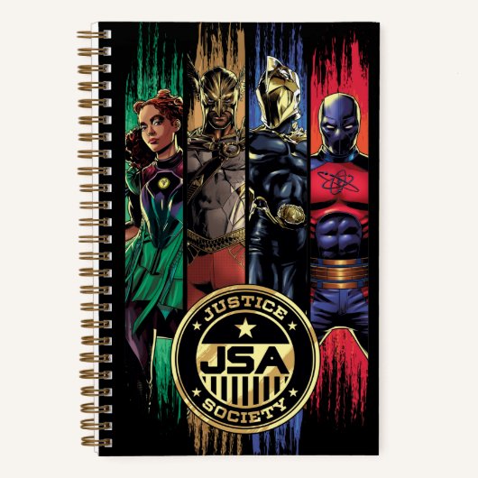 Black Adam Justice Society Heroes In Stripes Notitieboek (Voorkant)