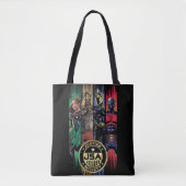 Black Adam Justice Society Heroes In Stripes Tote Bag (Voorkant)