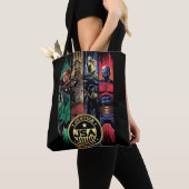 Black Adam Justice Society Heroes In Stripes Tote Bag (Dichtbij)