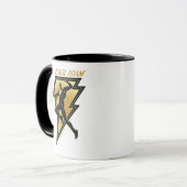 Black Adam Lightning Bolt Character Illustration Mok (Voorkant links)
