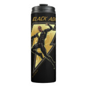 Black Adam Lightning Bolt Character Illustration Thermosbeker (Voorkant)