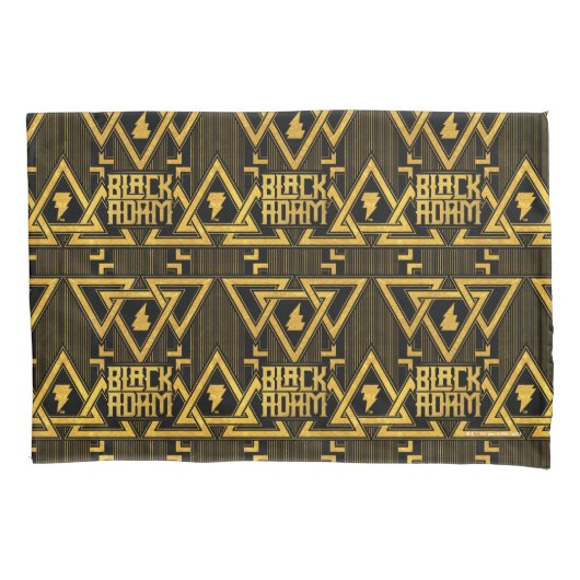 Black Adam Lightning Bolt driehoekig patroon Kussensloop (Voorkant)