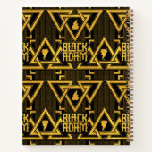 Black Adam Lightning Bolt driehoekig patroon Notitieboek (Achterkant)