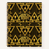 Black Adam Lightning Bolt driehoekig patroon Notitieboek (Voorkant)