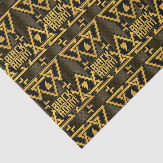 Black Adam Lightning Bolt driehoekig patroon Tissuepapier (Detail)