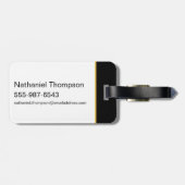 Black Adam Lightning Bolt Triangular Pattern Bagagelabel (Achterkant horizontaal)