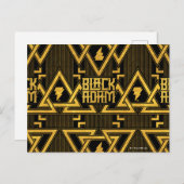 Black Adam Lightning Bolt Triangular Pattern Briefkaart (Voorkant / Achterkant)