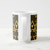 Black Adam Lightning Bolt Triangular Pattern Grote Koffiekop (Achterkant)