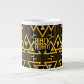 Black Adam Lightning Bolt Triangular Pattern Grote Koffiekop (Voorkant)