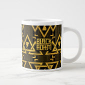 Black Adam Lightning Bolt Triangular Pattern Grote Koffiekop (Rechts)