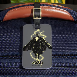 Black Adam Lightning Silhouette Graphic Bagagelabel