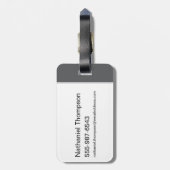 Black Adam Lightning Silhouette Graphic Bagagelabel (Achterkant verticaal)