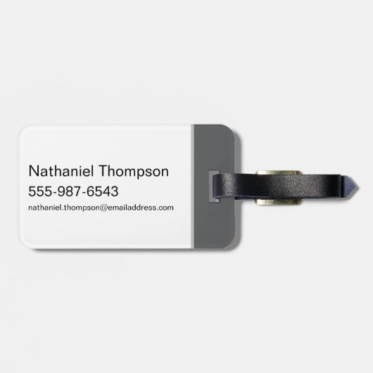 Black Adam Lightning Silhouette Graphic Bagagelabel (Achterkant horizontaal)