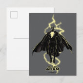 Black Adam Lightning Silhouette Graphic Briefkaart (Voorkant / Achterkant)